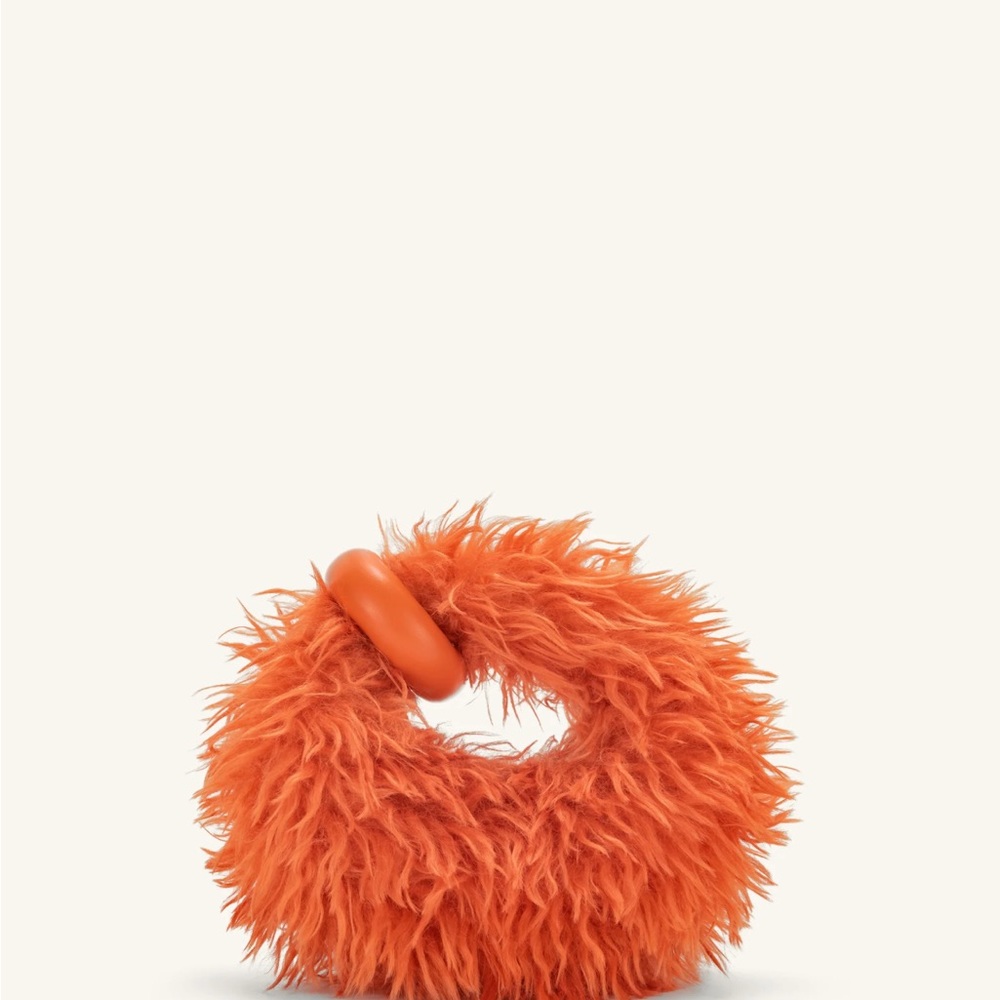 JWPEI Abacus Orange Faux Fur Women's Bag